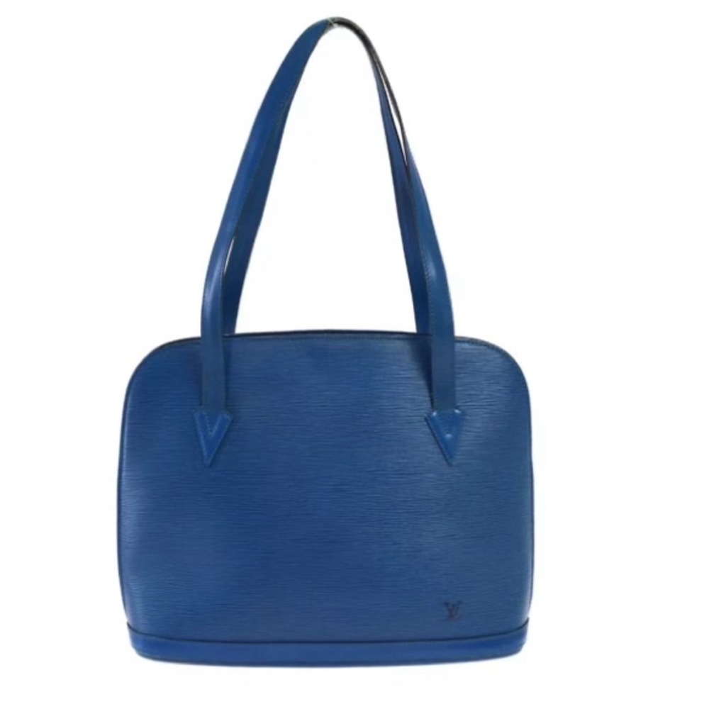 Louis Vuitton Epi Rusac Leather Shoulder Bag Blue